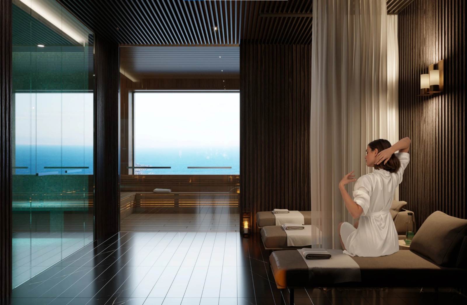 Image of Luxury 6+1 apartments with panoramic pool in the center of Mersin